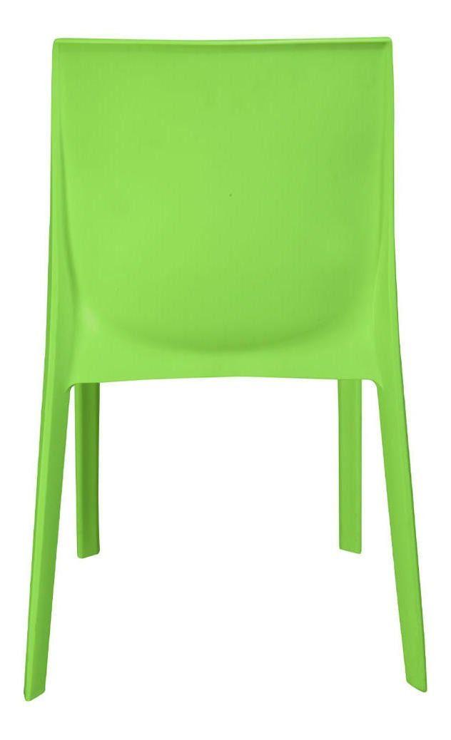 Silla Plástica Pistacho Resistente Con Filtro Uv Dvp-2