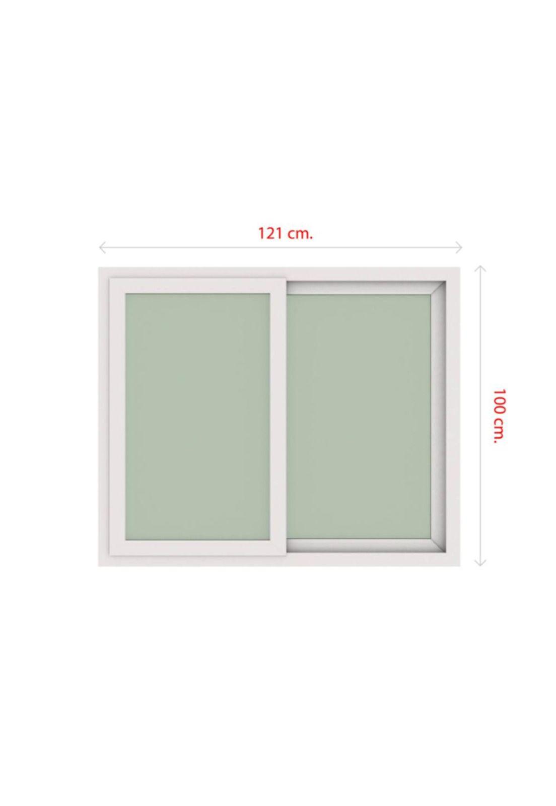 Ventana Termopanel PVC Corredera Blanca 121x100cm DVP-2