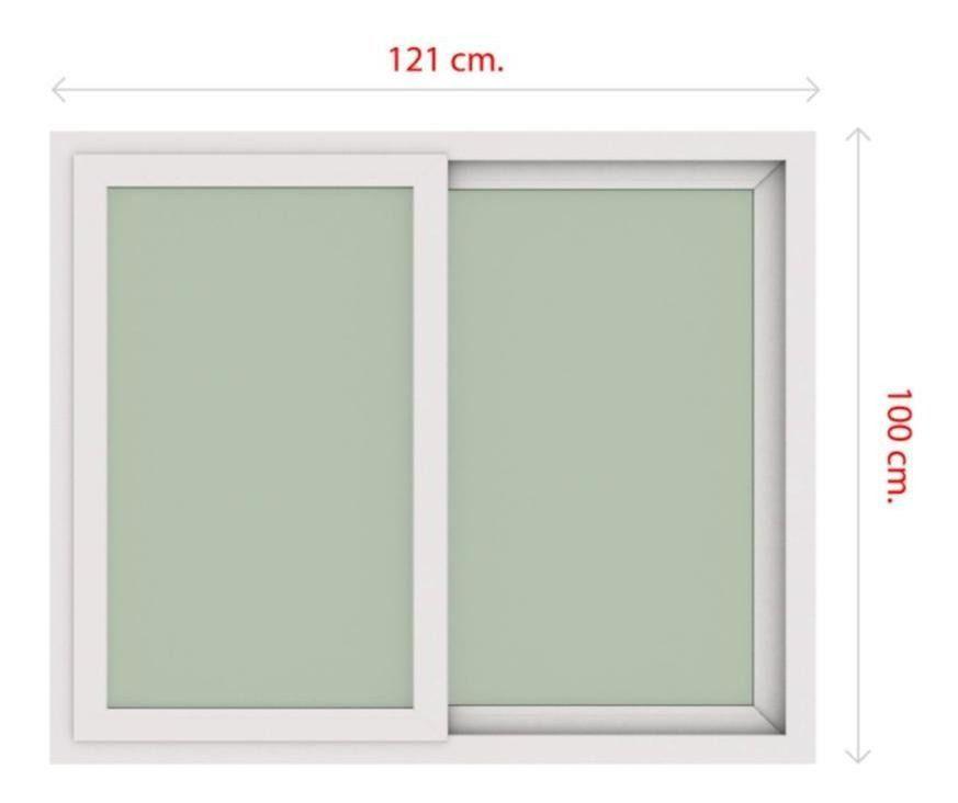 Ventana Termopanel Pvc Corredera Blanca 121x100cm Dvp-2