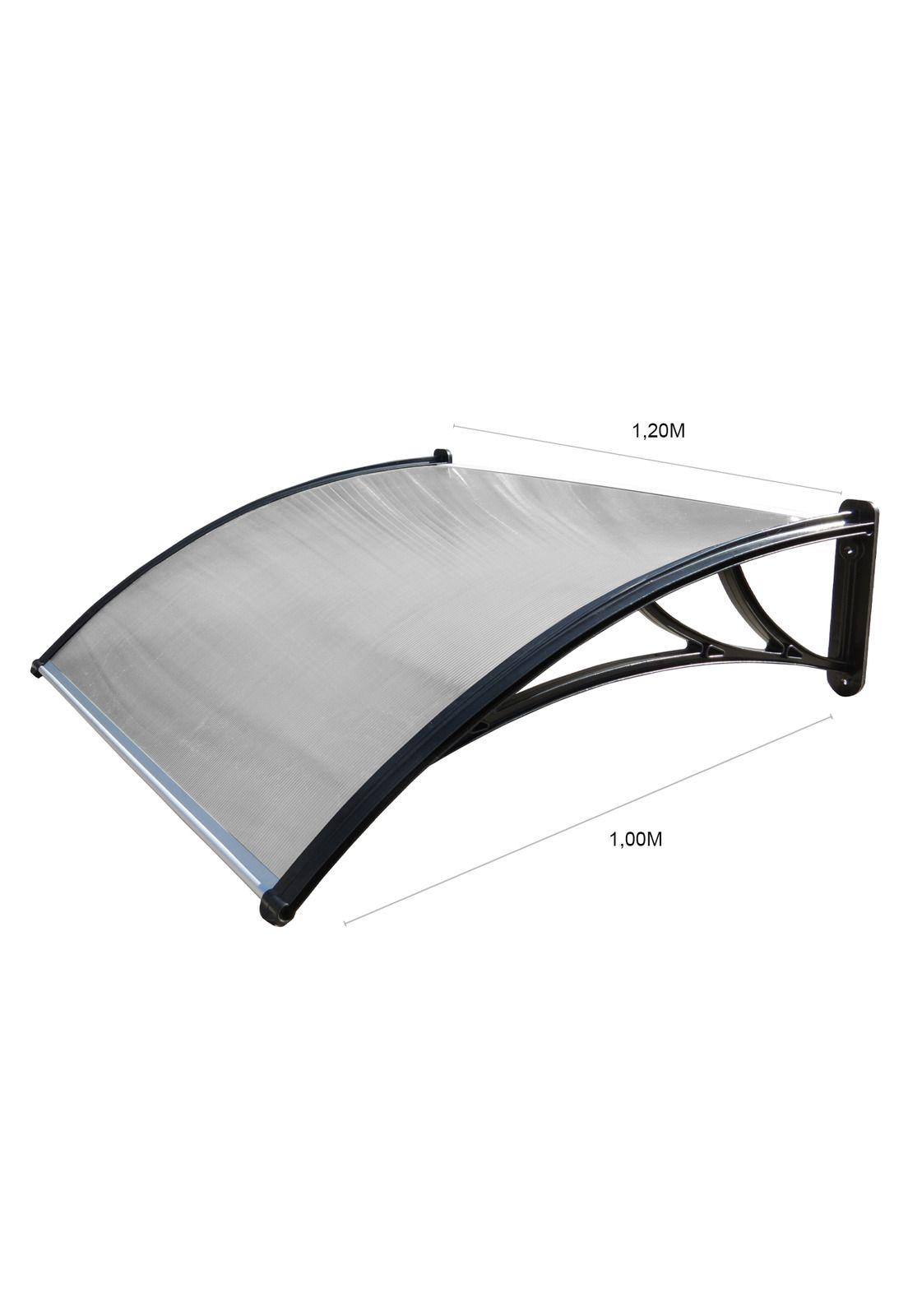 ALERO POLICARBONATO CURVO TRANSPARENTE DE 1,0x1,2 MTS-1