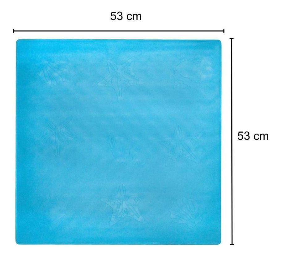 Piso De Baño Antideslizante Microcontrol 53x53cm Celeste Dvp-1