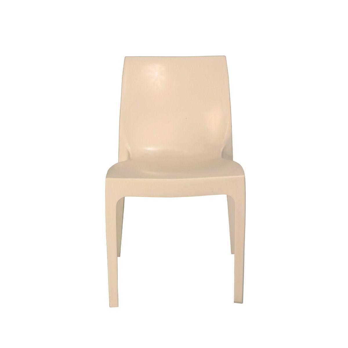 Silla Plástica Taupe Resistente Con Filtro Uv Dvp-2