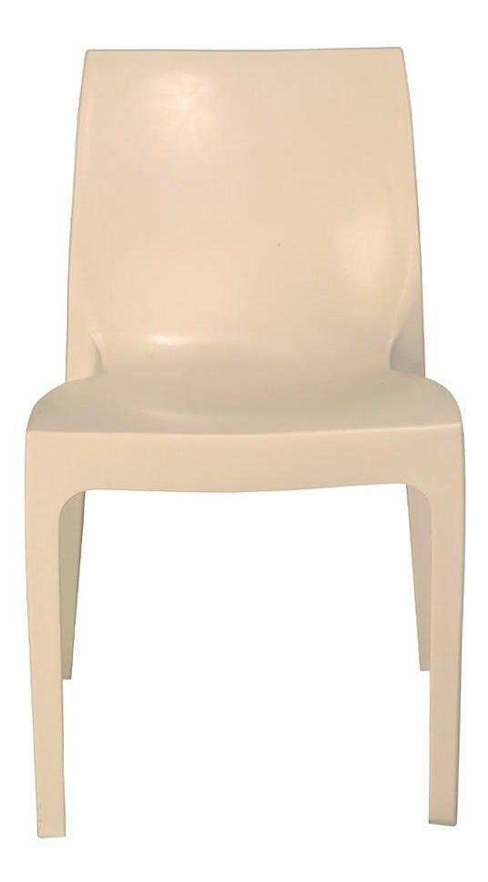 Silla Plástica Taupe Resistente Con Filtro Uv Dvp-1