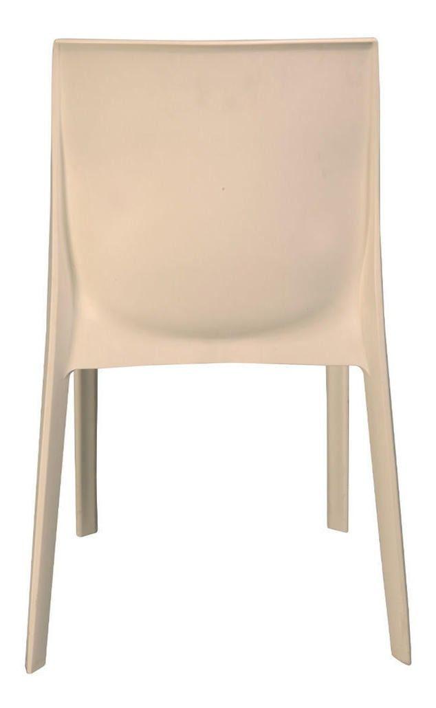 Silla Plástica Taupe Resistente Con Filtro Uv Dvp-2