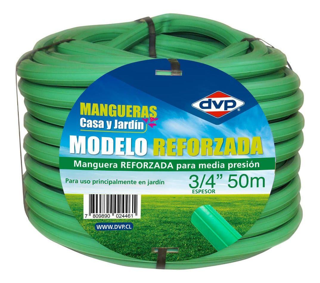 Manguera Pvc Reforzada 50mts 3/4 Pulgadas Dvp Color Verde-0