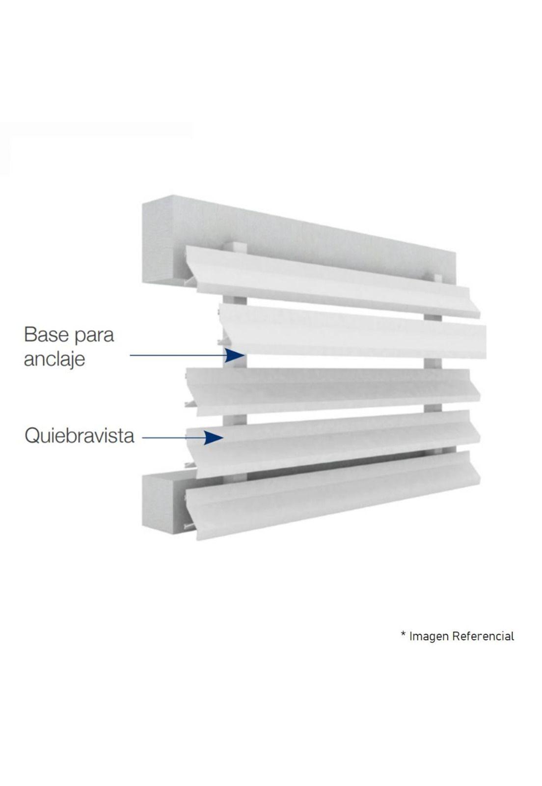 Quiebravista PVC Lama Z 80mm Blanco 6 mts DVP-2