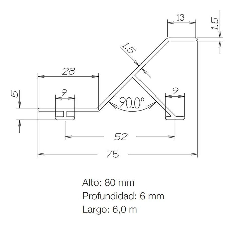 Quiebravista Pvc Lama Z 80mm Blanco 6 Mts Dvp-4