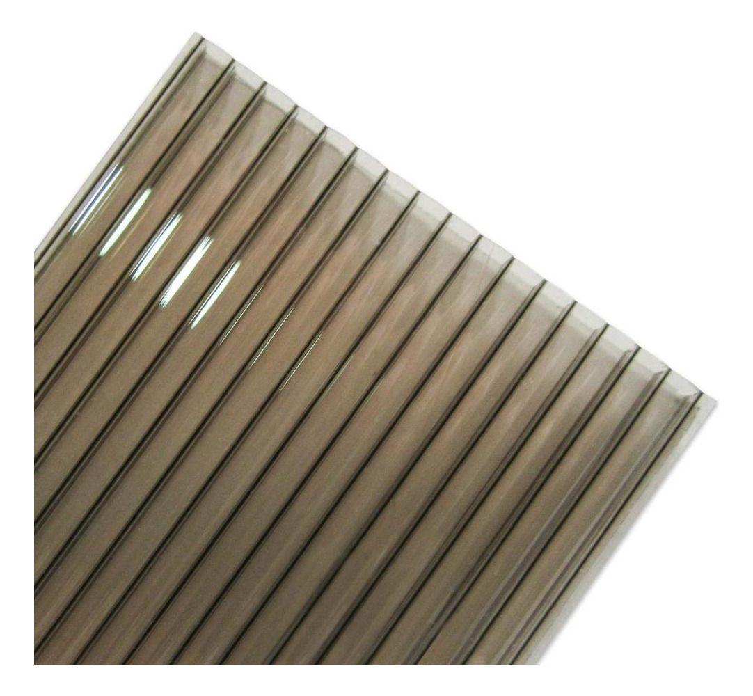 Policarbonato Alveolar 6mm 2 Caras Uv Bronce 2,1x5,8mts Dvp-2