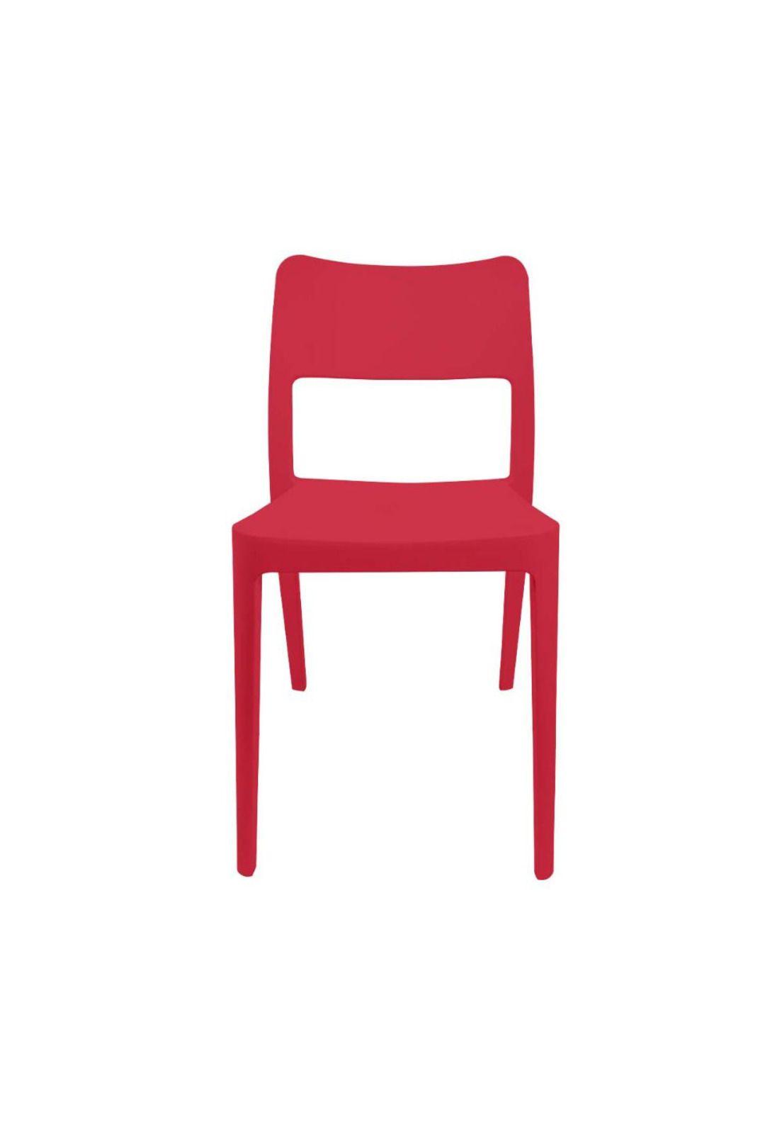 Silla Plástica Minimal Roja DVP-2