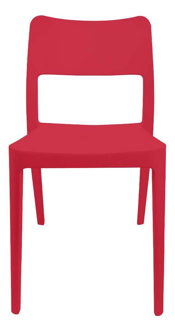 Silla Plástica Minimal Roja Dvp-2