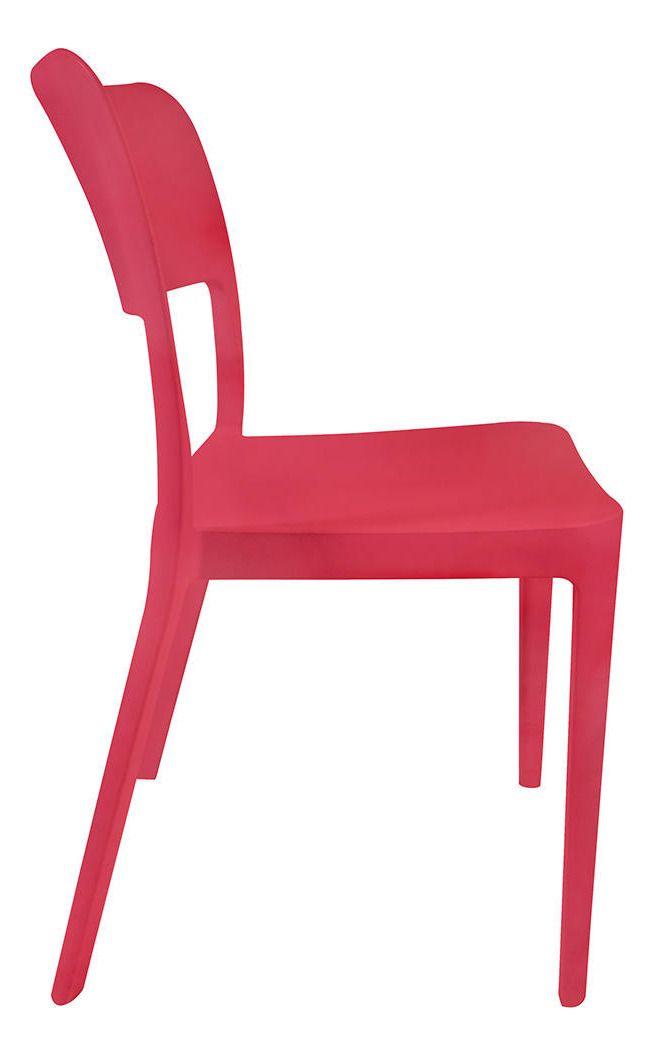 Silla Plástica Minimal Roja Dvp-3