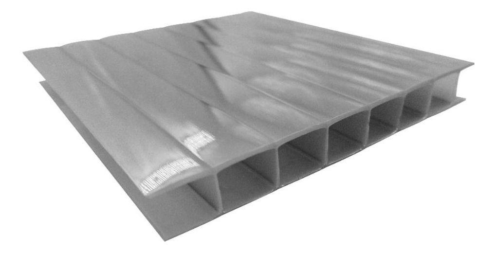 Policarbonato Polishade 6mm 2 Uv Gris Metal 2,1x2,9mts Dvp-0
