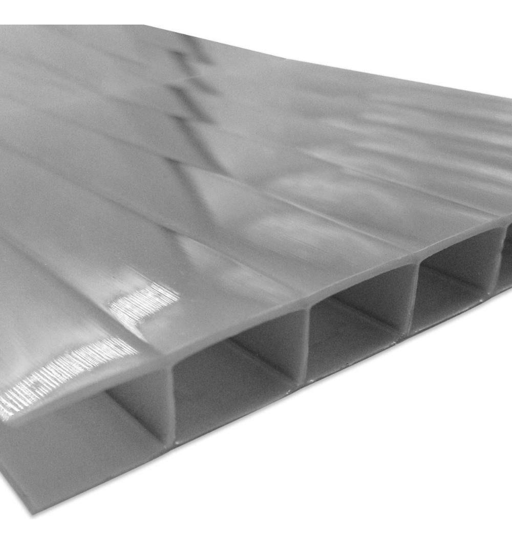 Policarbonato Polishade 6mm 2 Uv Gris Metal 2,1x2,9mts Dvp-2