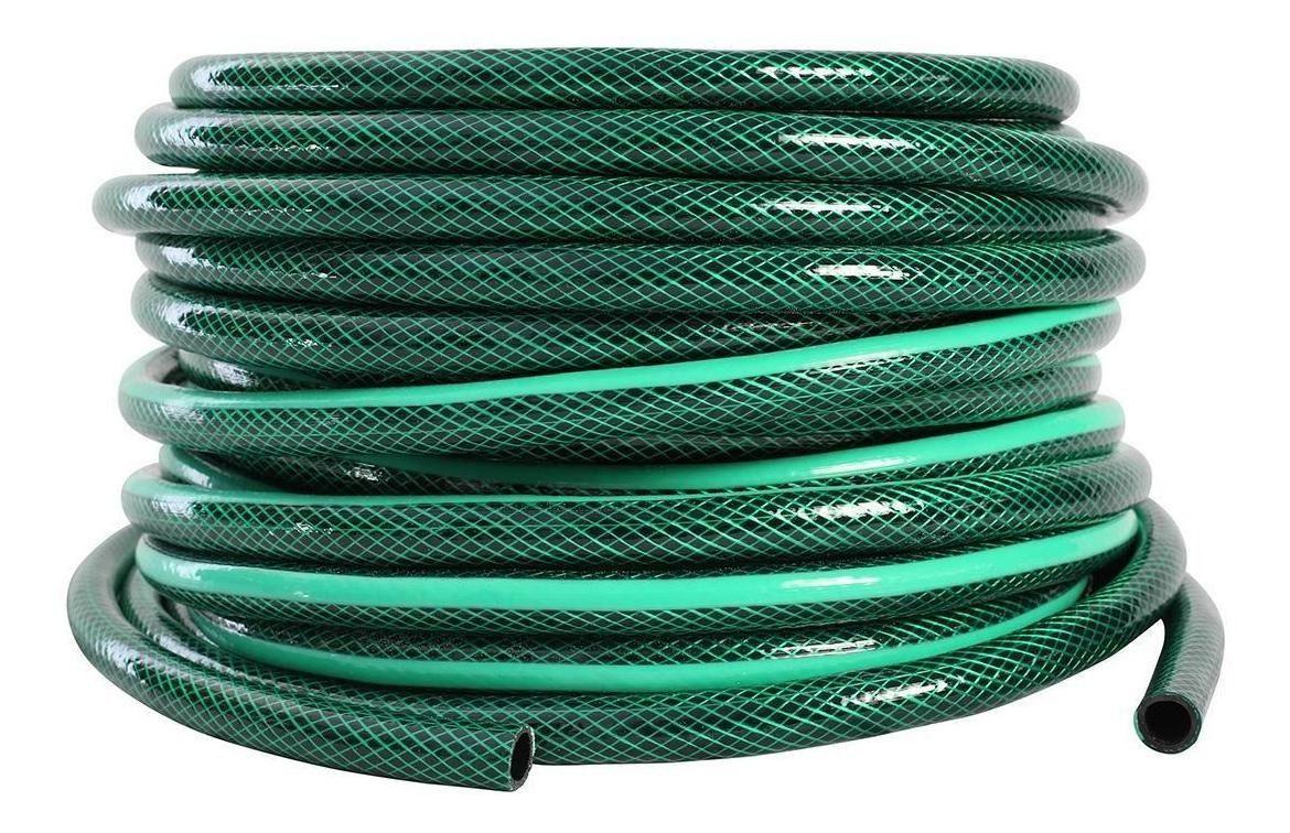 Manguera Pvc Malla 1/2'' 20 Metros Verde Oscuro Dvp-1