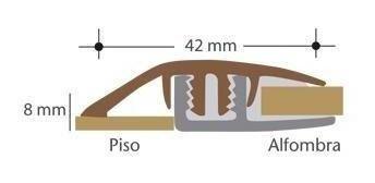 Cubrejunta Desnivel Rígido Pro 40x8mm 3mts 10un Nogal Dvp-2