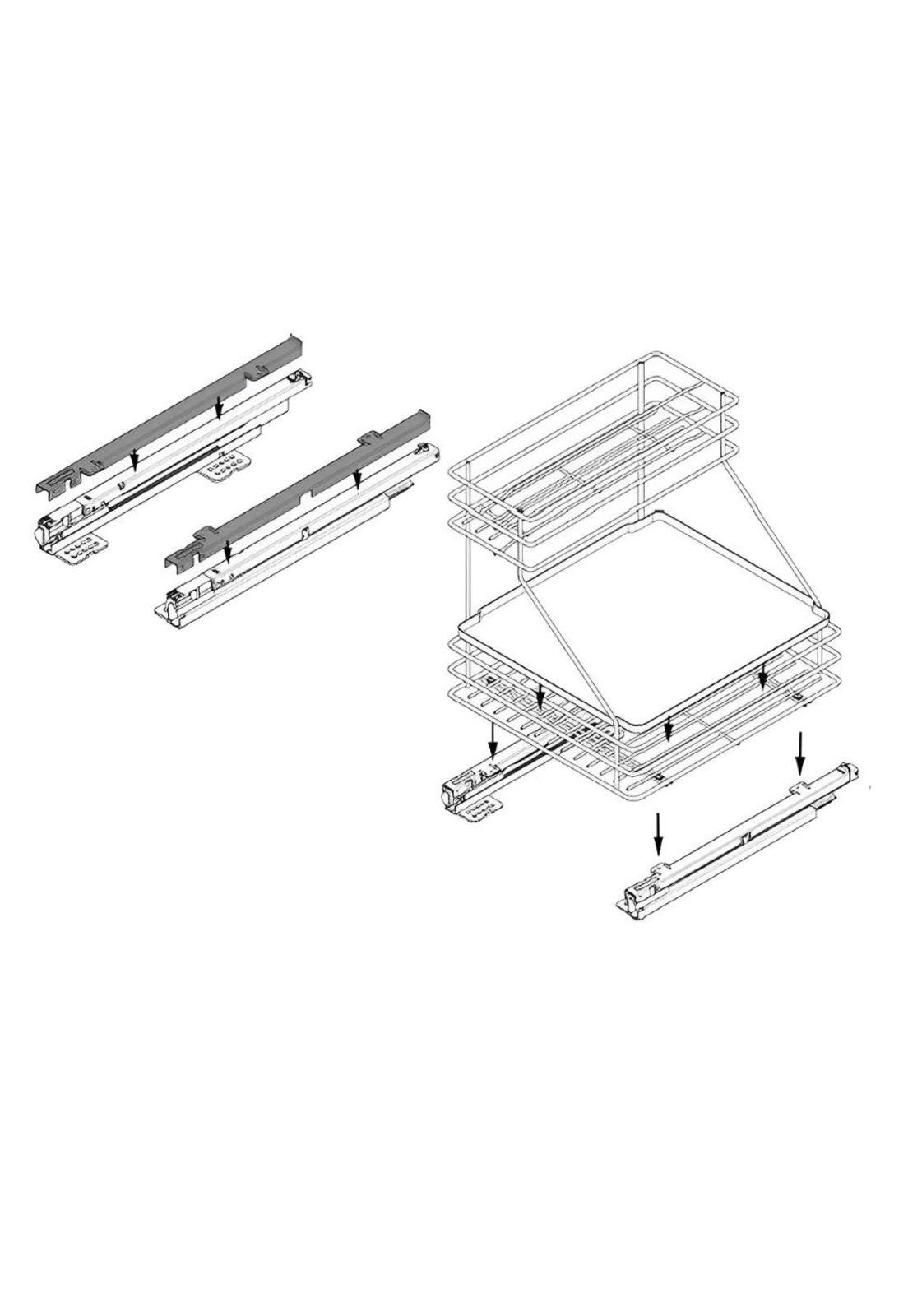 Porta Detergente para Mueble Cocina 30cm Cierre Suave DVP-2