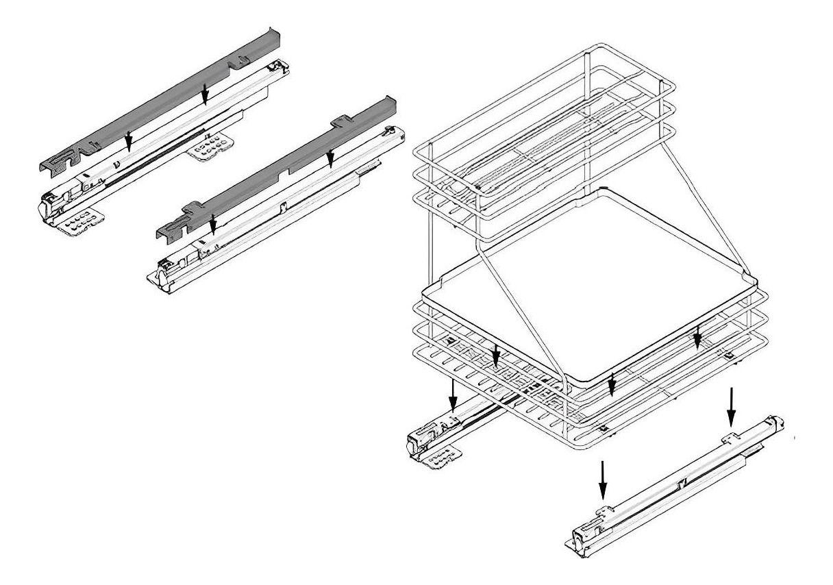 Porta Detergente Para Mueble Cocina 30cm Cierre Suave Dvp-2