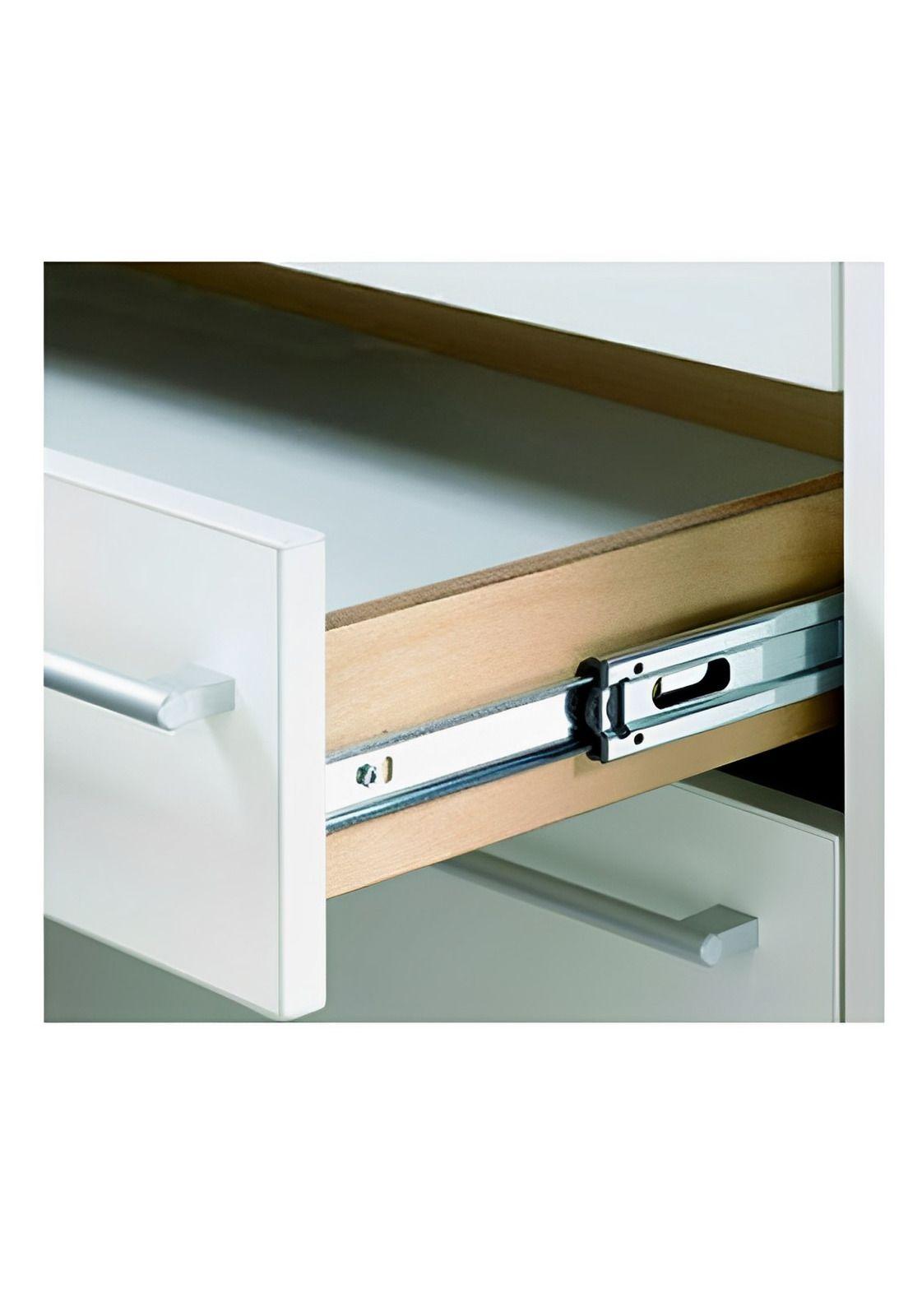 Corredera Telescópica 45cm con Cierre Suave Zinc Par DVP-1