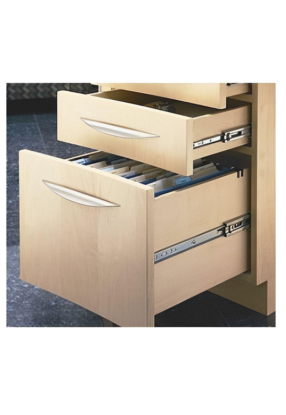 Corredera Telescópica 45cm con Cierre Suave Zinc Par DVP-2