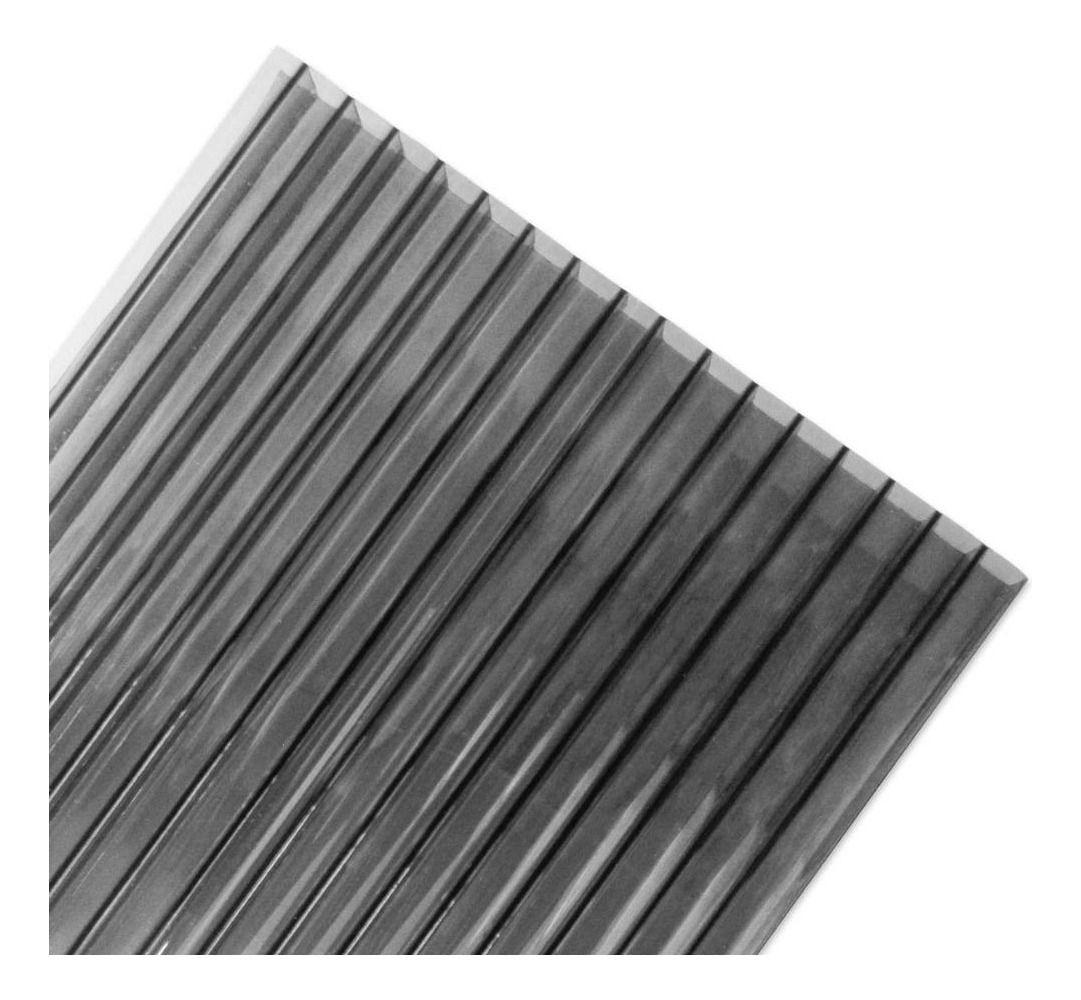 Policarbonato Polishade 6mm 2 Uv Gris 1,05x2,9mts Dvp-2