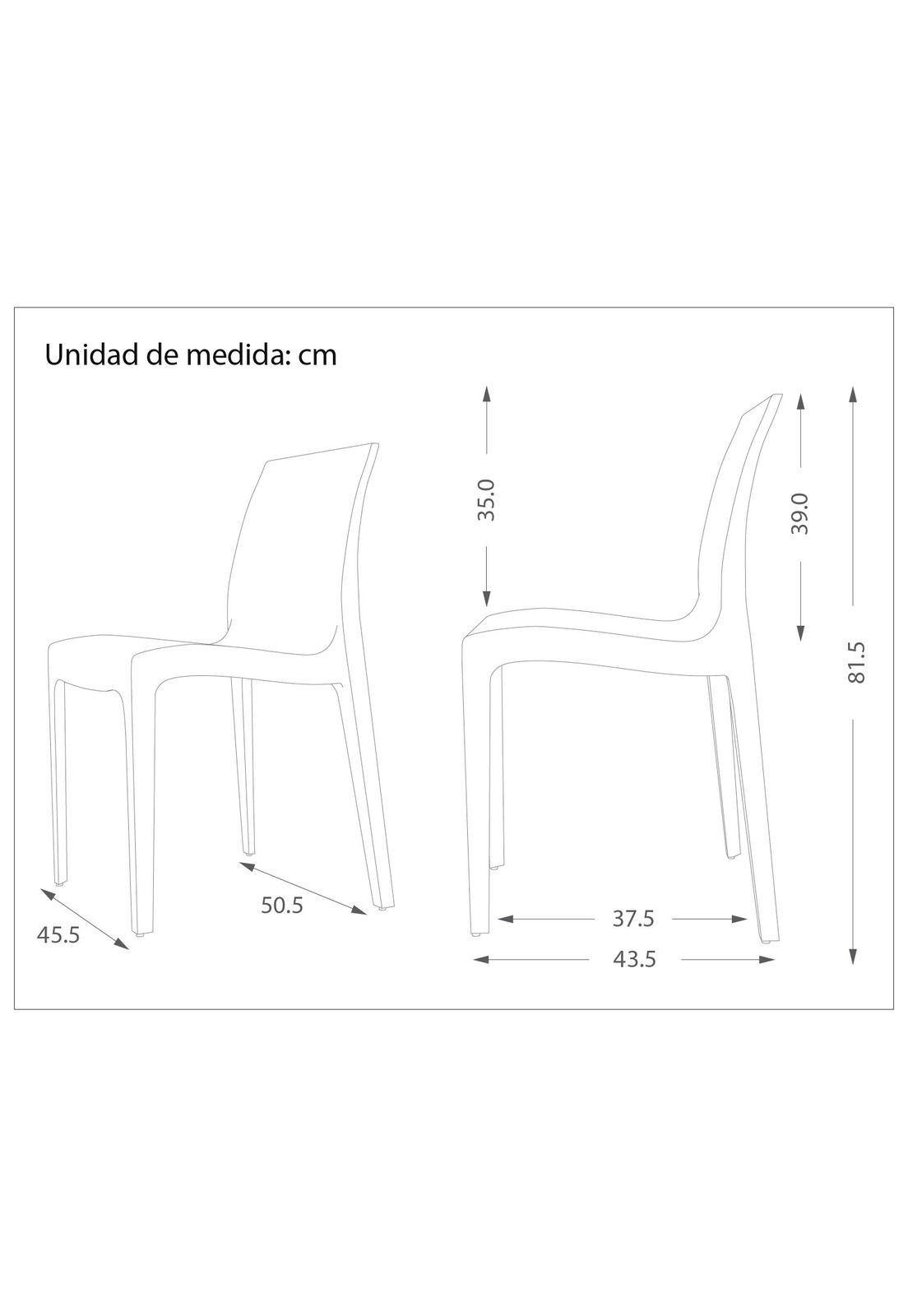 Silla Plástica Azul Resistente con Filtro UV DVP-3