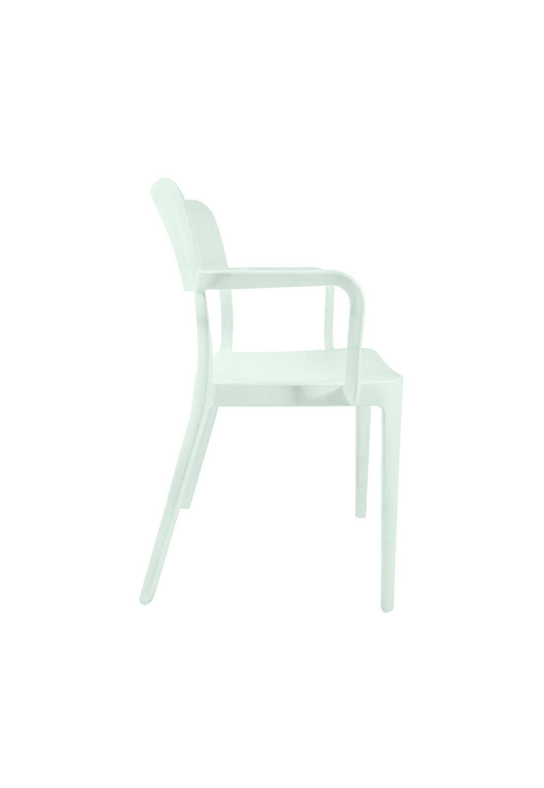 Silla Plástica Con Apoya Brazos Minimal Menta Dvp-3