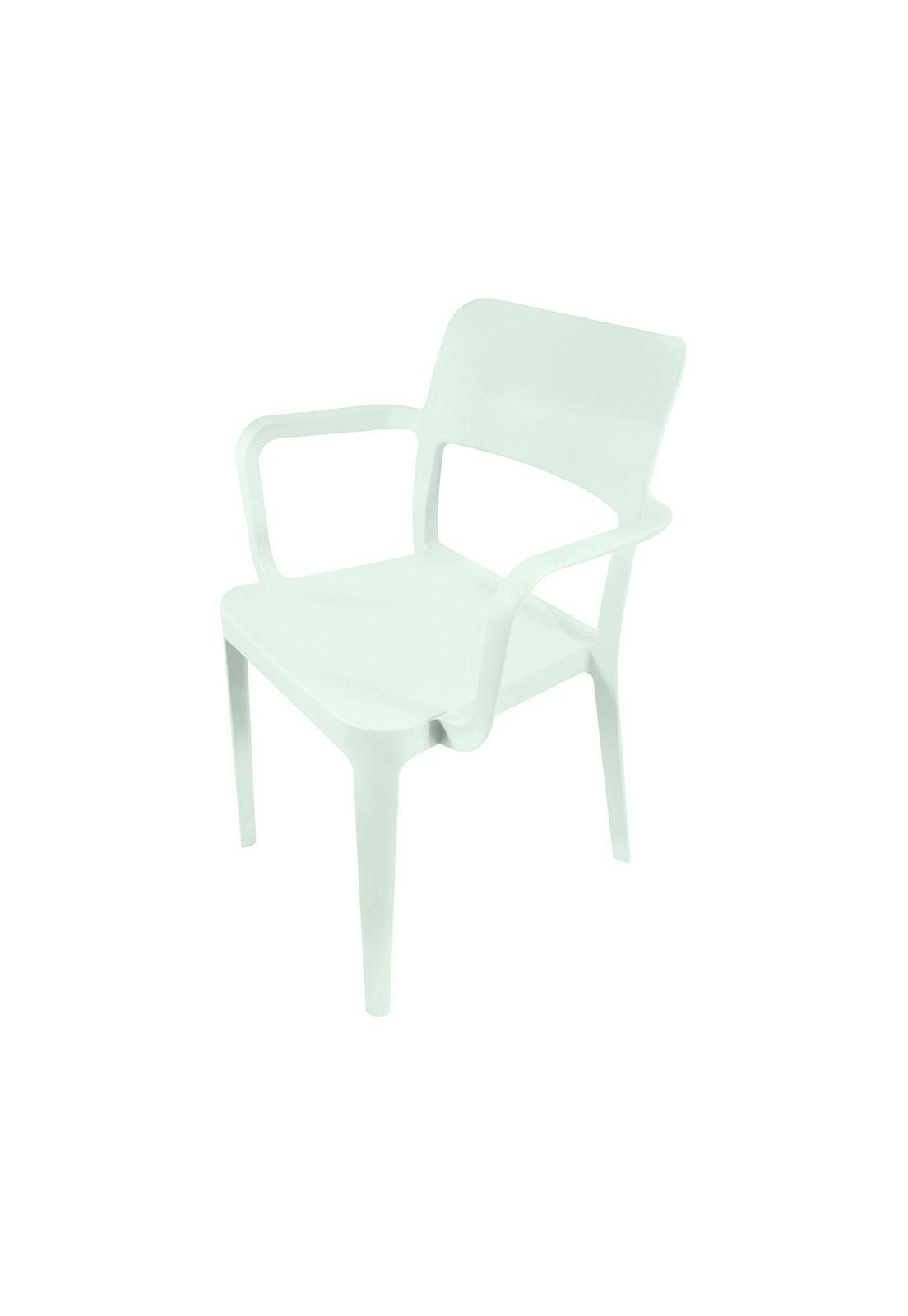 Silla Plástica Con Apoya Brazos Minimal Menta Dvp-4