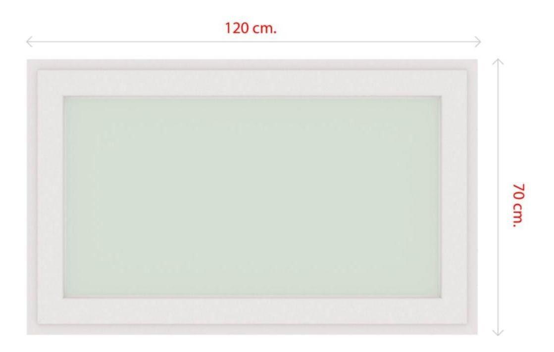 Ventana Vidrio Simple Pvc Fija Blanca 120x70cm Dvp-2