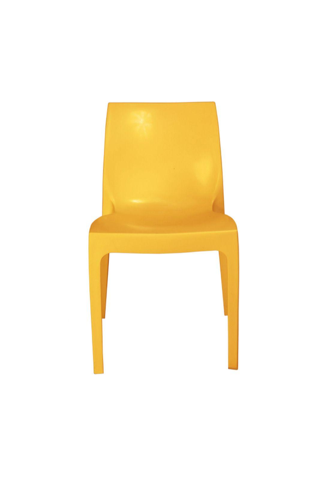 Silla Plástica Amarillo Resistente Con Filtro Uv Dvp-2