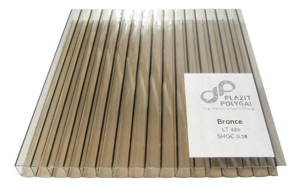 Policarbonato Alveolar 2100x5800x8mm Bronce Dvp-3