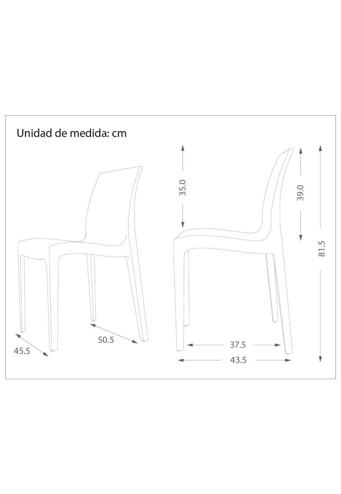 Silla Plástica Blanca Resistente con Filtro UV  DVP-2