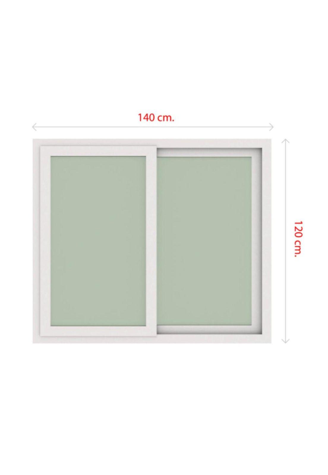 Ventana Termopanel Pvc Corredera Blanca 140x120cm Dvp-2