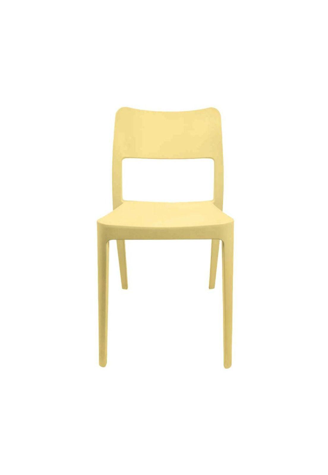 Silla Plástica Minimal Vainilla DVP-2
