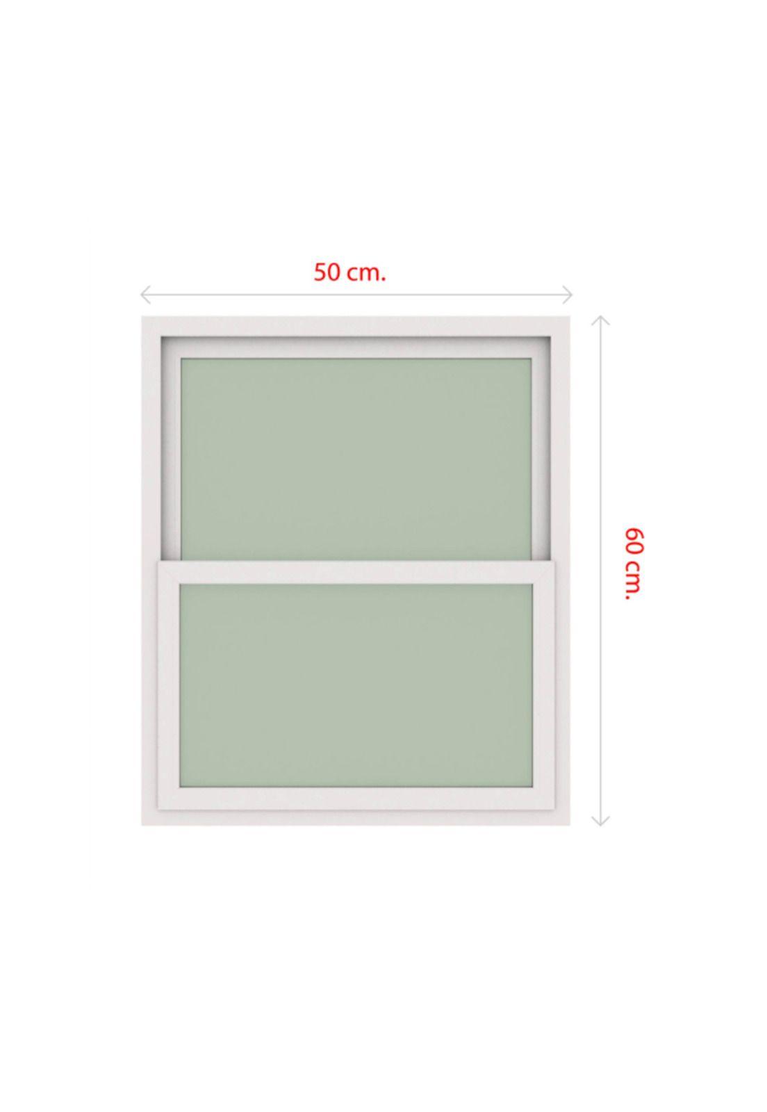 Ventana Termopanel Pvc Guillotina Blanca 50x60cm Dvp-2