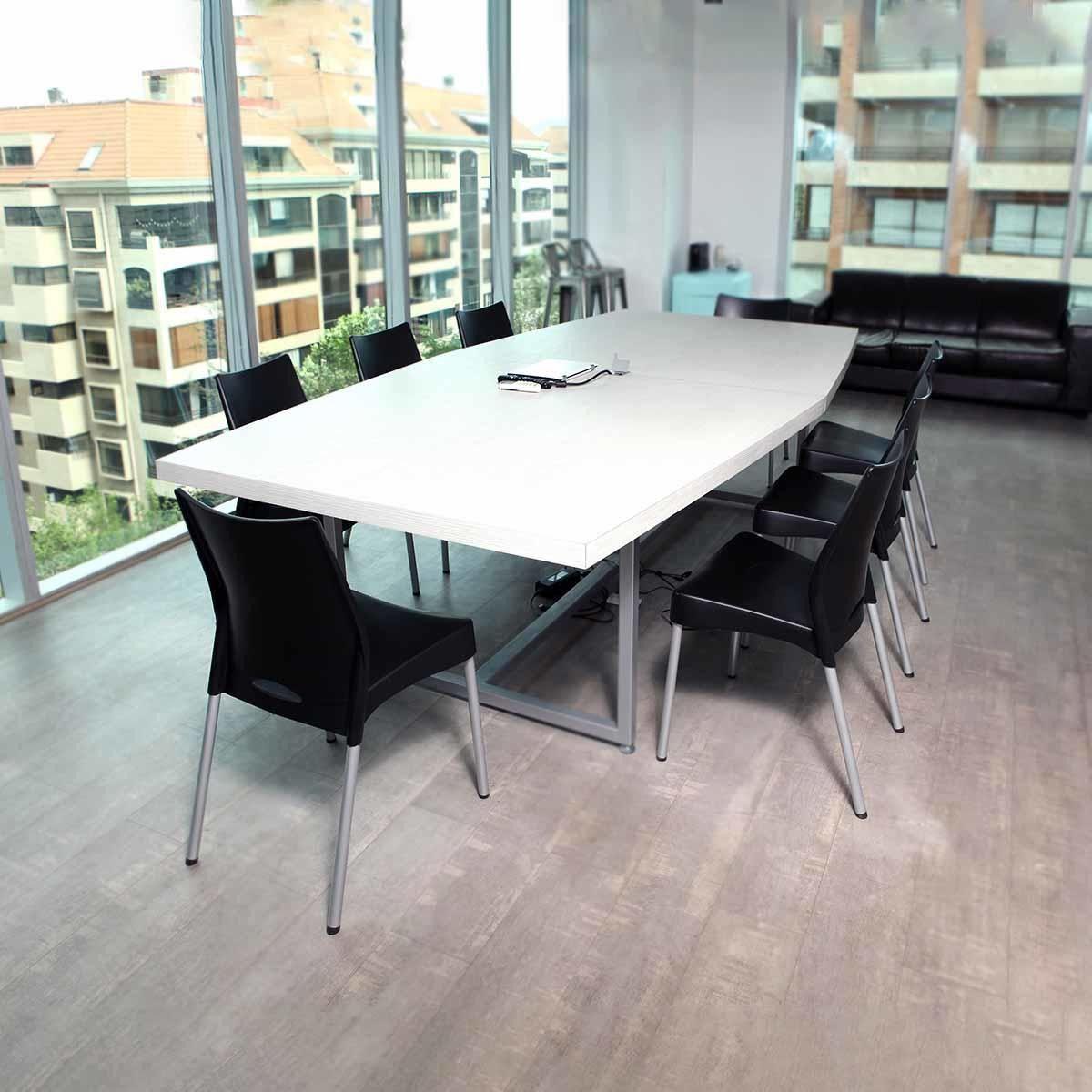 Silla Plástica Gris Con Patas Metálicas Y Filtro Uv Dvp-4