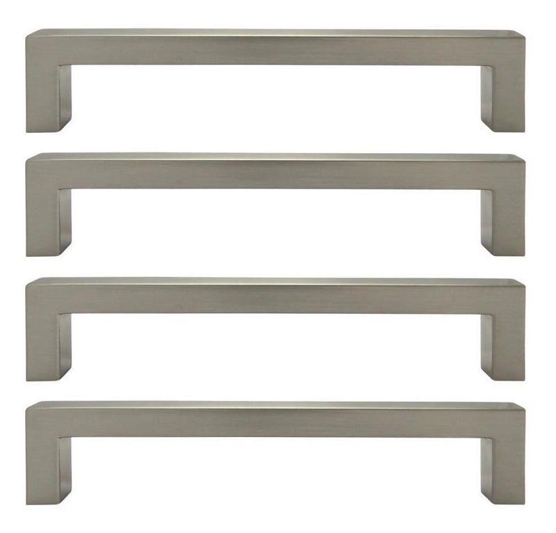Tirador Corchete Metálico 192x9mm 4 Un Niquel Dvp-1