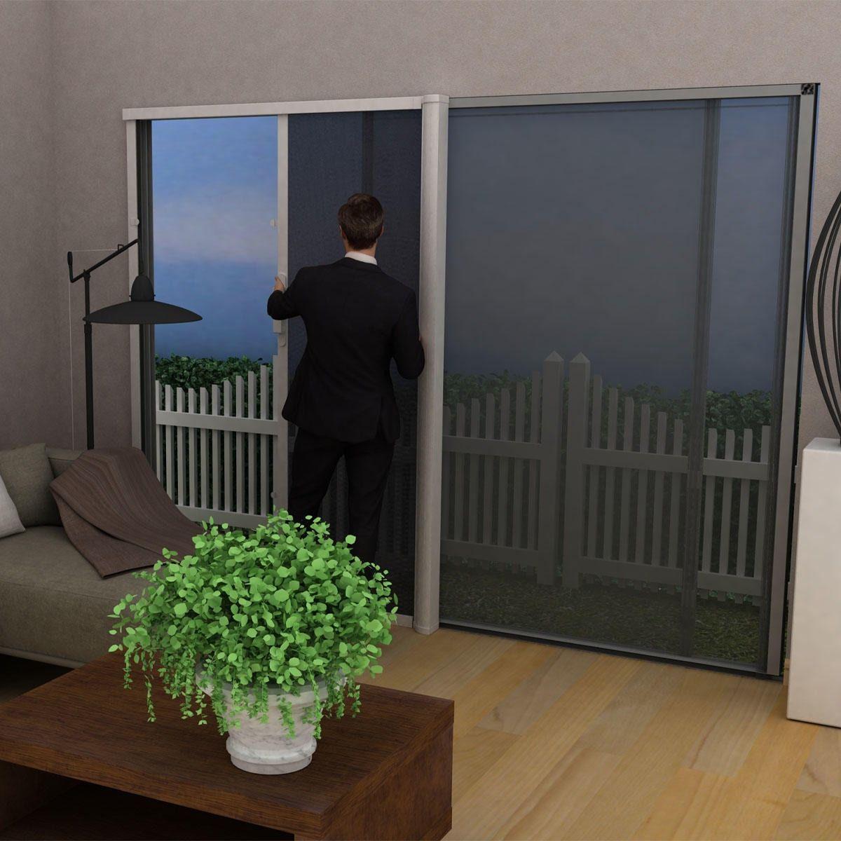 Kit Mosquitero 100x210cm Puerta Corredera Blanco Dvp-3