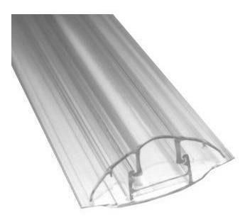 Perfil Conector H-clip Planchas 4-10mm 3mts Transparente Dvp-0