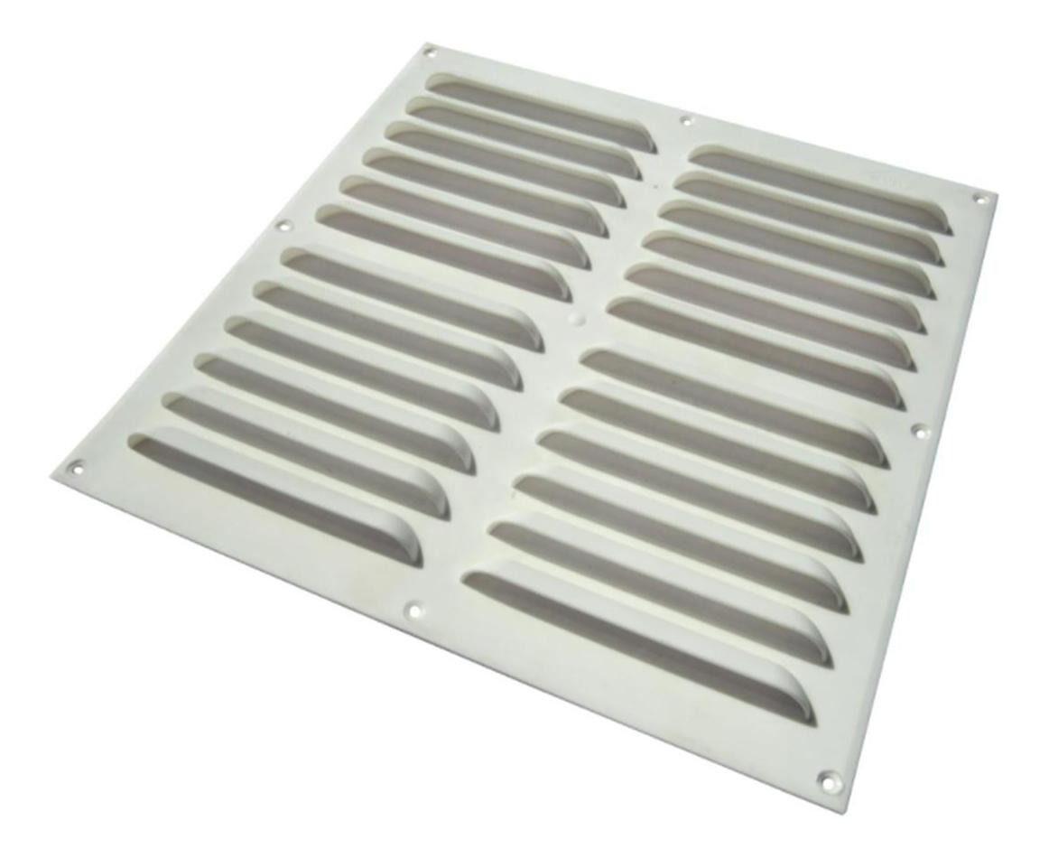 Celosía Ventilación Pvc Plana 30x30 Cm Blanco 1un Dvp-5