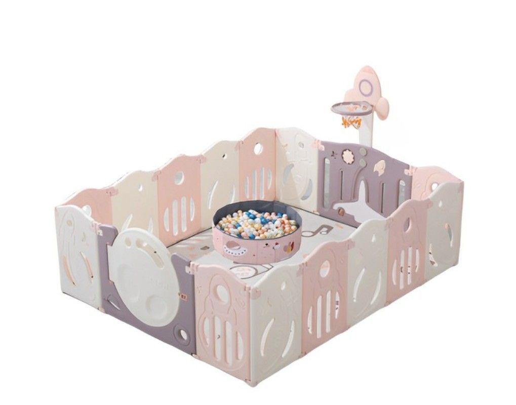 Corral160x200cm y Alfombra Aro y Piscina de pelota-0