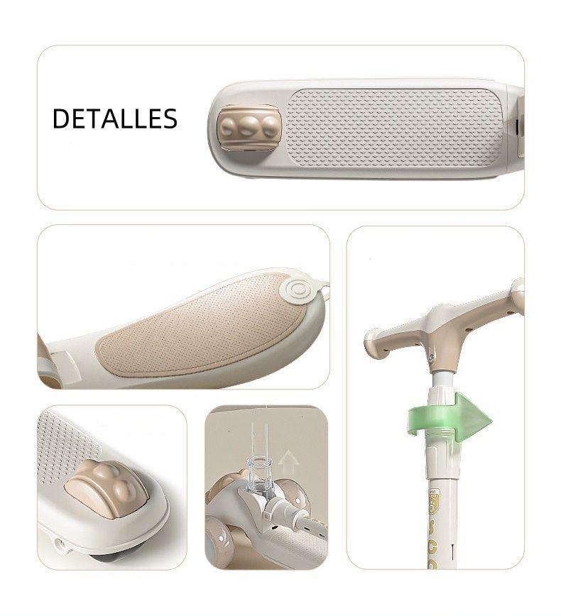 Scooter Monopatin Plegable Osito Con Musica Y Luz Mas Asiento-2