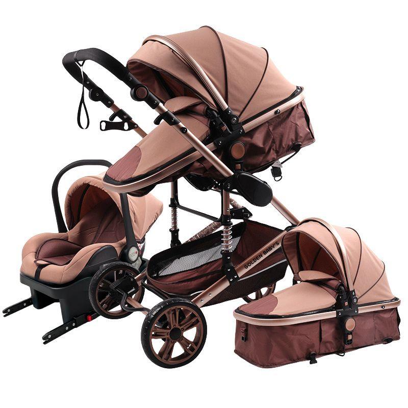 Coche De Bebé Con huevito y Base 3 En 1 Golden Baby's-0