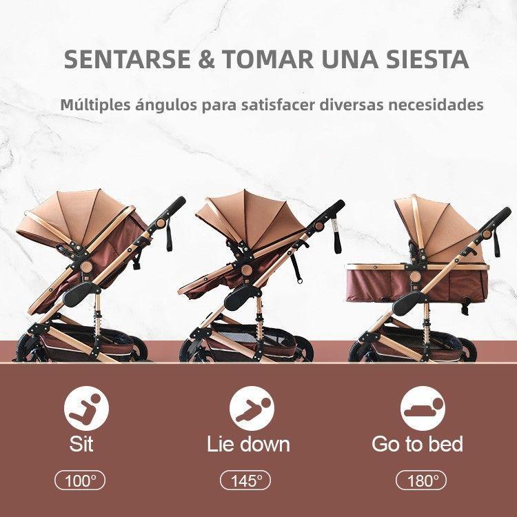 Coche De Bebé Con huevito y Base 3 En 1 Golden Baby's-1