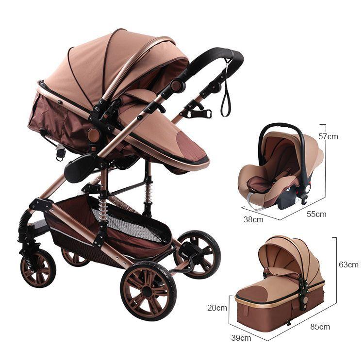 Coche De Bebé Con huevito y Base 3 En 1 Golden Baby's-4