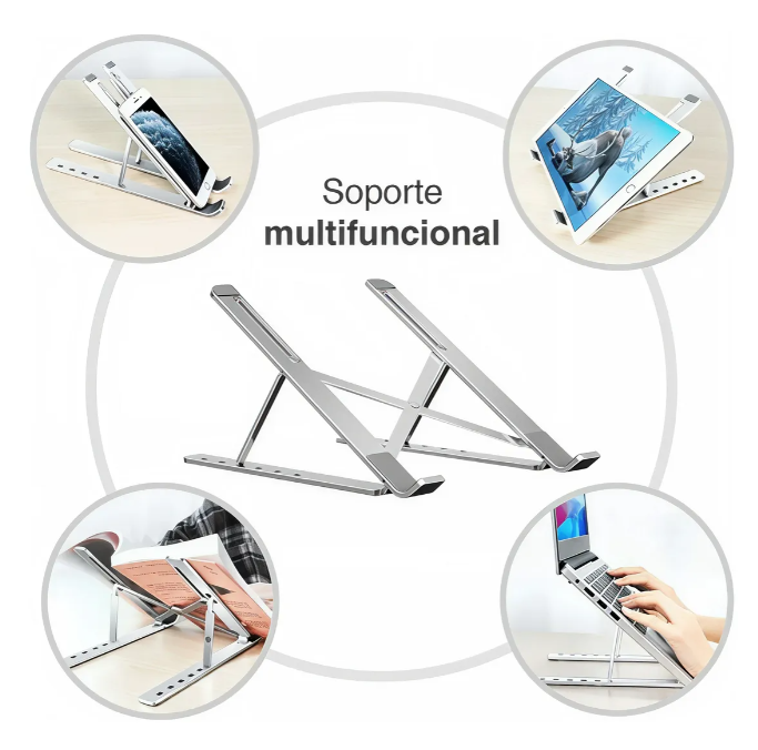 Soporte Base Para Notebook Portátil De Aluminio-3