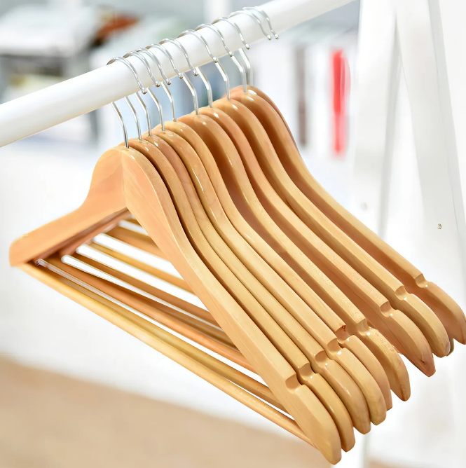 Pack 15 Unidades Colgadores De Madera Para Ropa Antideslizantes-3