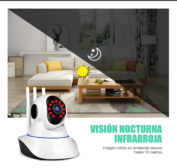Cámara Seguridad Ip Inalámbrico Movimiento Interior Full Hd.-2