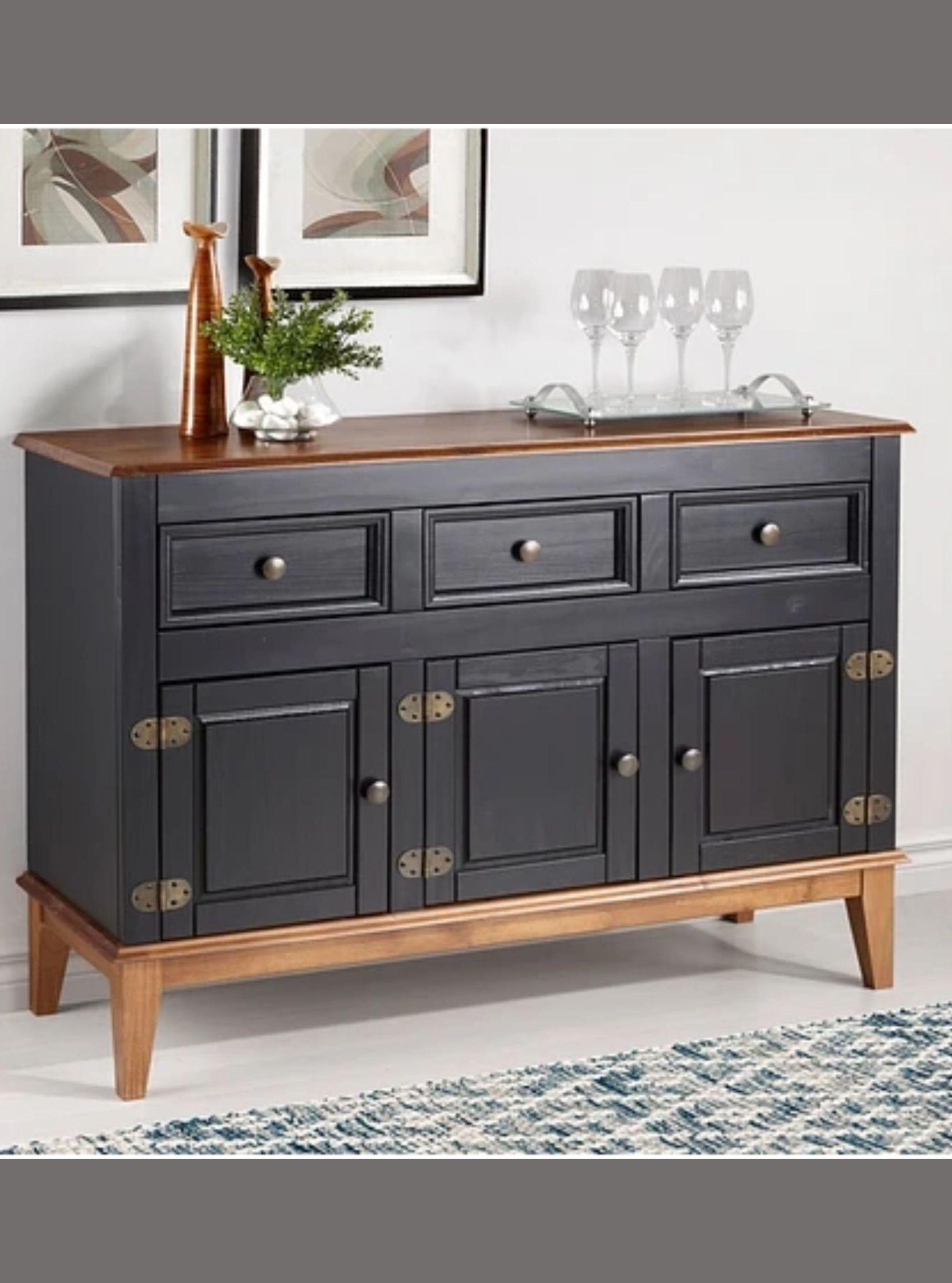 Buffets Madera Veneza 3 Puertas Preto-1