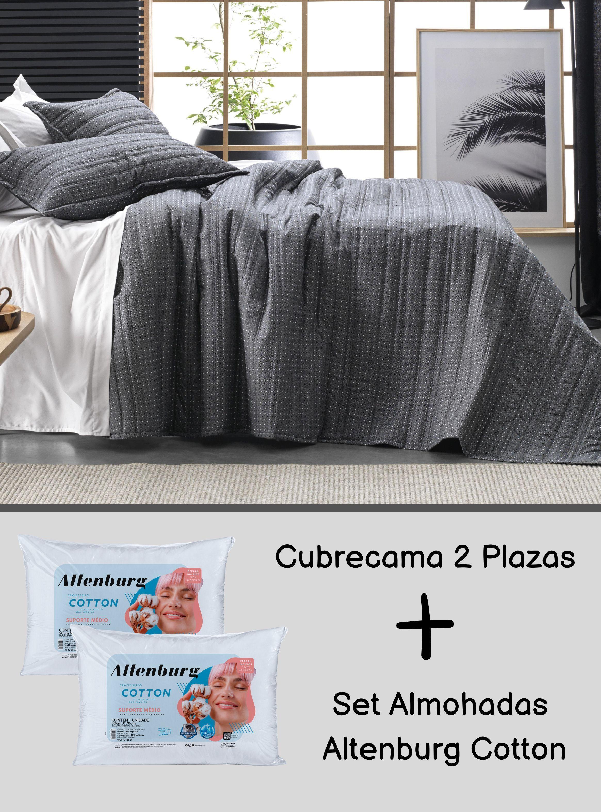 Pack Cubrecama Altenburg Tex Play 2 Plazas Marinho + 2 Almohadas Cotton -0