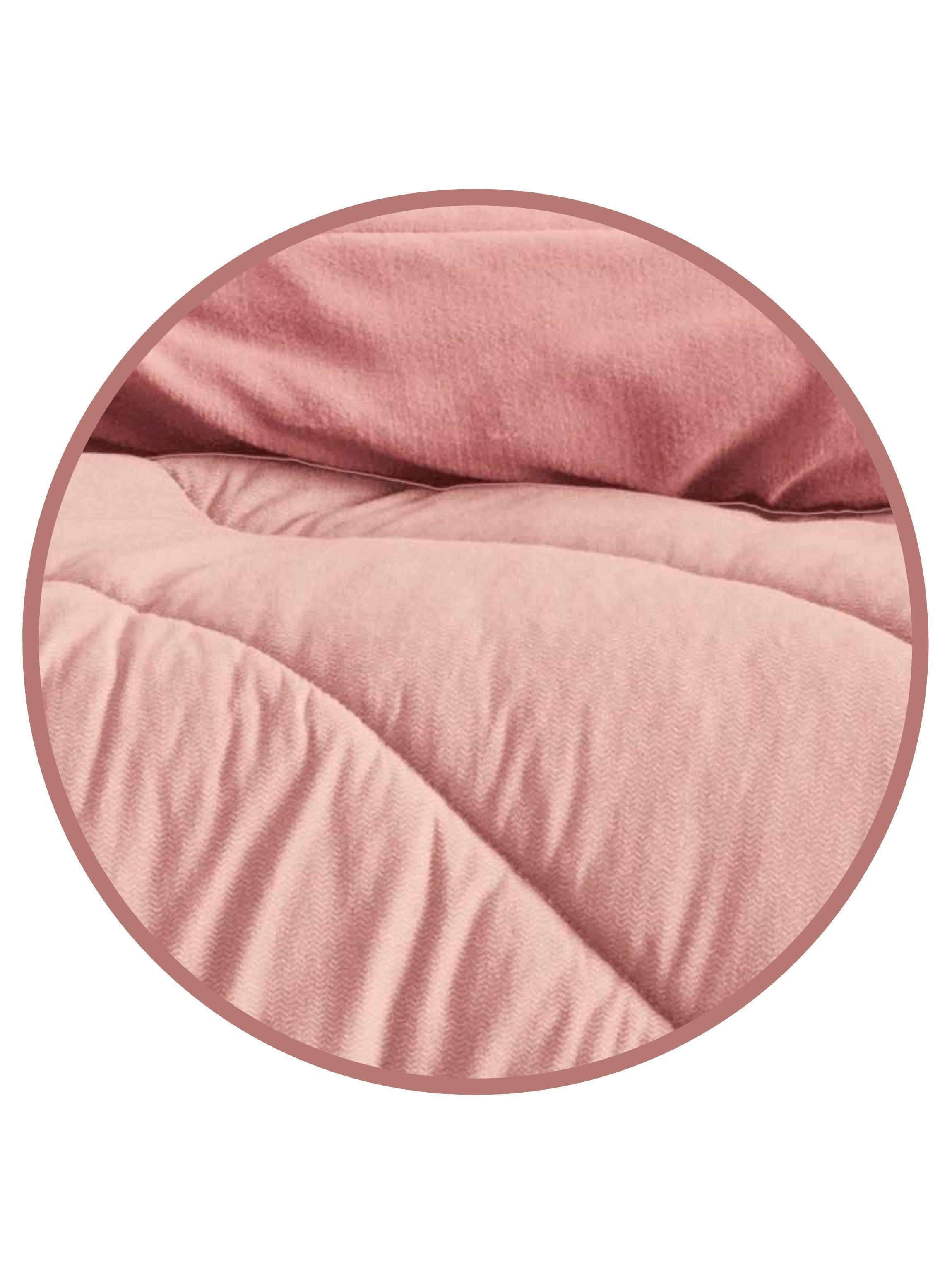Plumón Altenburg Blend Malha Tweed Rosa Channel 2 Plazas-4